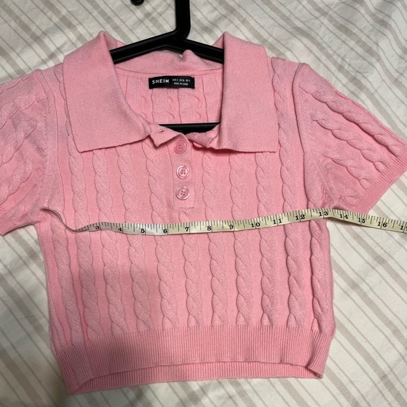 💕🎀 Pink Crop Polo 🎀💕 - Picture 2 of 4